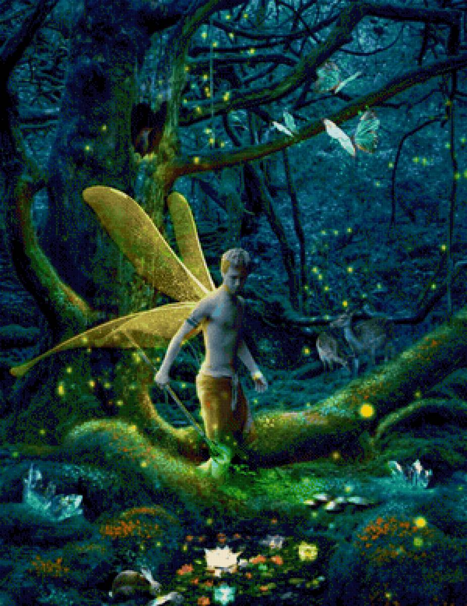 Защитник леса - пейзаж, природа, фантастика, люди, фэнтези, портрет - предпросмотр