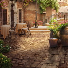 Схема вышивки «улицы курортного городка. схема №2 продолжение»