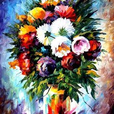 Схема вышивки «яркий букет»