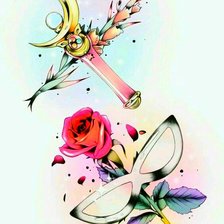 Схема вышивки «Сейлор мун и Принц Эндимион»