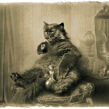 Схема вышивки «Кот Бегемот»