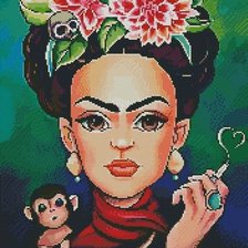 Схема вышивки «Frida fumadora»
