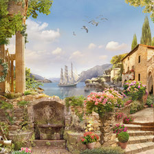 Схема вышивки «ПАРУСНИК»