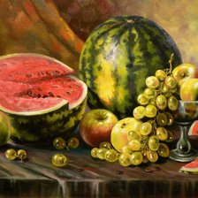 Схема вышивки «натюрморт с арбузом»