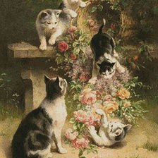 Схема вышивки «Кошки»