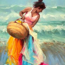 Схема вышивки «девушка»