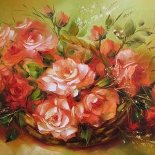 Схема вышивки «букет роз»