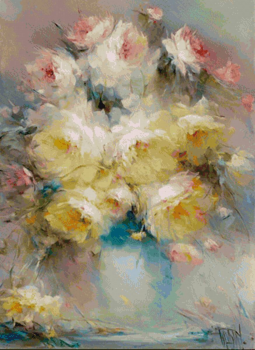 цветы - цветы, акварель, пнк - предпросмотр