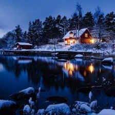 Схема вышивки «Зимняя ночь»