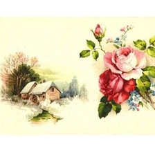 Схема вышивки «mlyn,kvety»