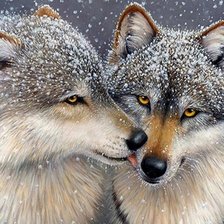 Схема вышивки «Волчья верность»