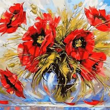 Схема вышивки «akwarelowe maki»