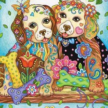 Схема вышивки «Cachorrinhos .»