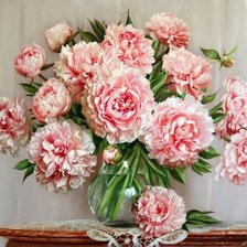 Схема вышивки «Пионы»