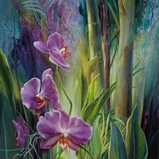 Схема вышивки «orquídea e»