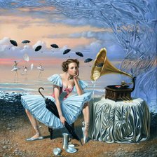 Схема вышивки «Черные зонтики»