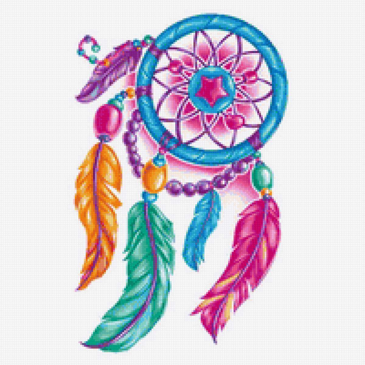 Ловец снов - ловец снов перья - предпросмотр