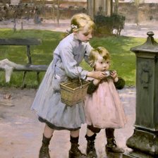 Схема вышивки «at the fontaine»