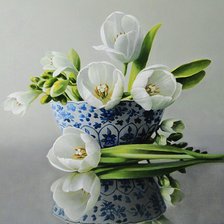 Схема вышивки «Boque de  tulipas.»