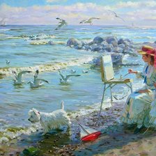 Схема вышивки «юные художницы»