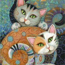 Схема вышивки «Gatos.»