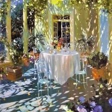 Схема вышивки «Летний двор»