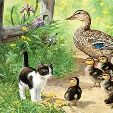 Схема вышивки «Во дворе»