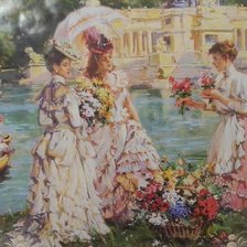 Схема вышивки «У пруда»