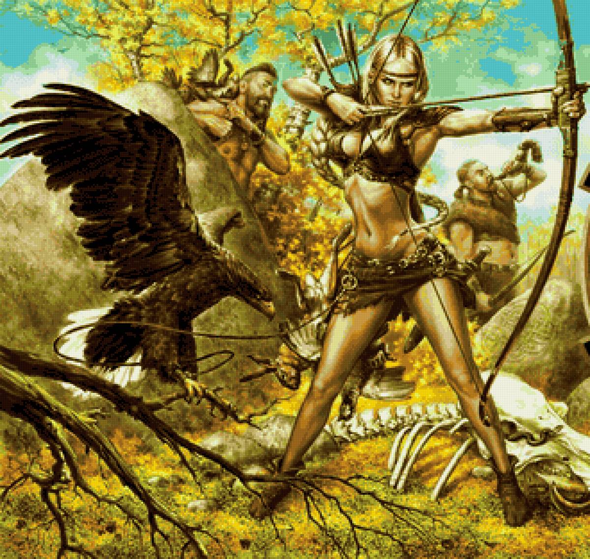 "Охотница" - викинги, амазонка - предпросмотр