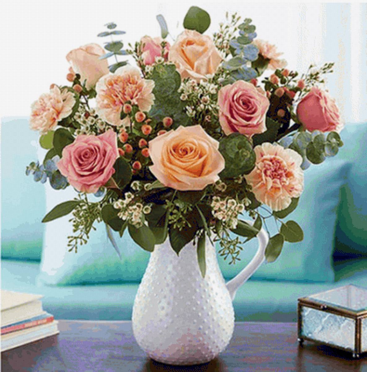 Boque de flores. - flores .rosas. - предпросмотр