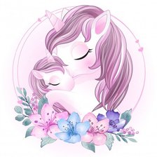 Схема вышивки «unicorni mami»