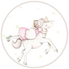 Схема вышивки «unicornio y hadita»