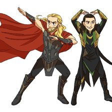 Схема вышивки «Локи и Тор»