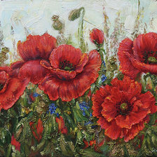 Схема вышивки «Маки»