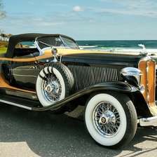 Схема вышивки «Авто на море»