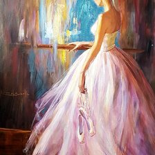 Схема вышивки «Балерина. Леонид Афремов»