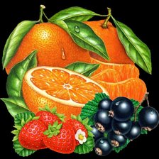 Схема вышивки «Фрукты»