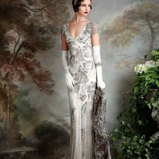 Схема вышивки «Dama de gris»