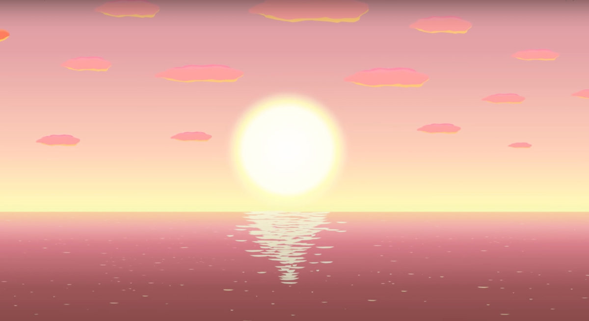 Закат над морем - оригинал