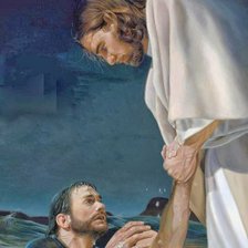 Схема вышивки «Господь спасает тонущего Петра»