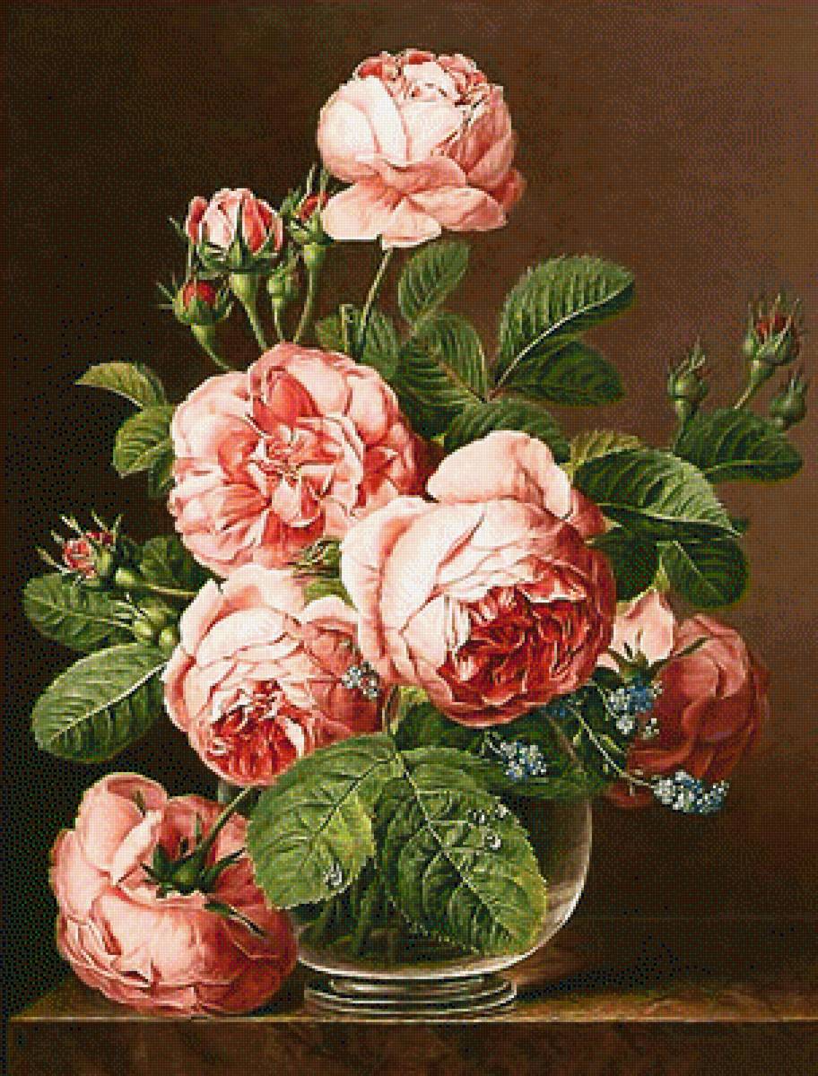 №2365818 - roses in a glass vase by jan frans van dael - предпросмотр