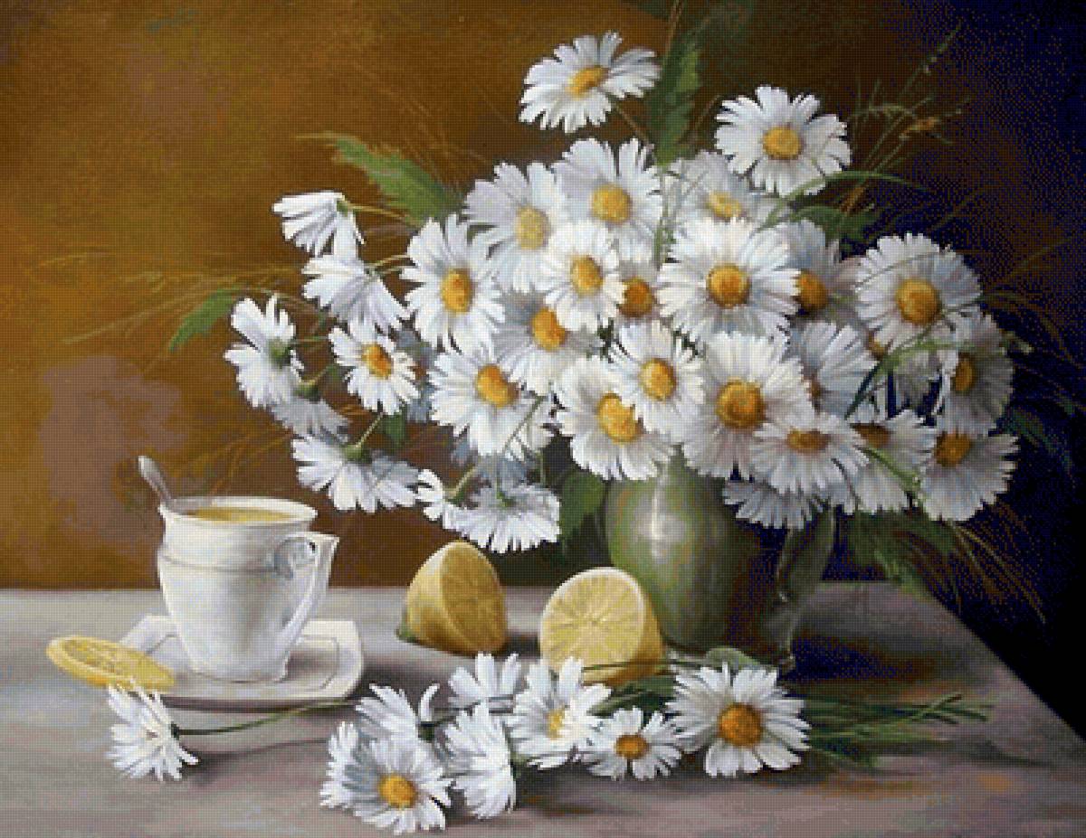 Boque de camomila. - flores. - предпросмотр