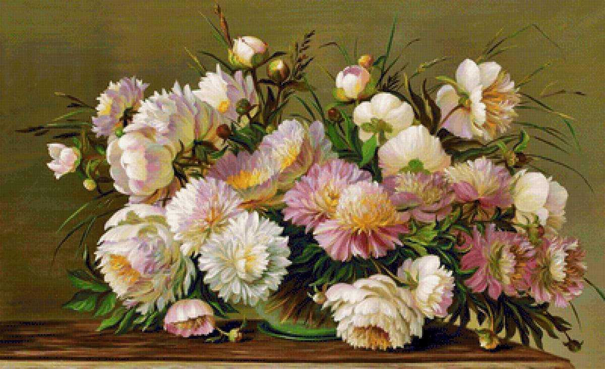 Boque de peônias. - flores .peônias. - предпросмотр