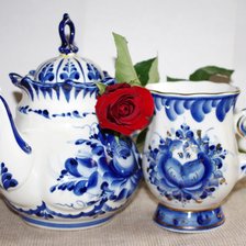 Схема вышивки «Гжель»