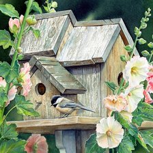 Схема вышивки «синица»