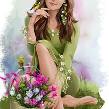 Схема вышивки «OJOS VERDES»