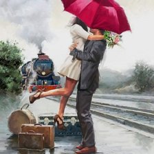 Схема вышивки «ESPERANDO EL TREN»