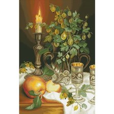 Схема вышивки «Свеча и крыжовник»