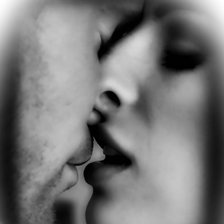 Схема вышивки «любовь поцелуи монохром»