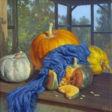 Схема вышивки «натюрморт с тыквами»